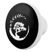 長い袖の周りを囲む盆栽 セラミックノブ (右)