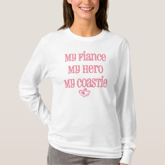 長い袖の婚約者か英雄またはCoastie Tシャツ