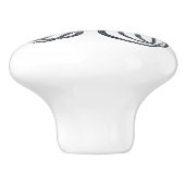 長い触手を持つタコ |クラーケン | Ctulhu セラミックノブ (側面)