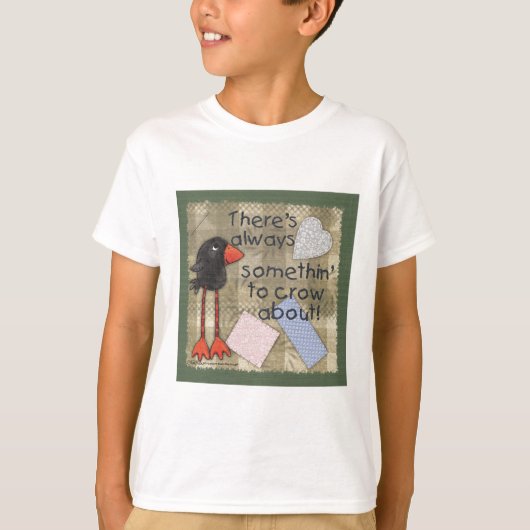 長い足のカラスが鳴る Tシャツ (正面)
