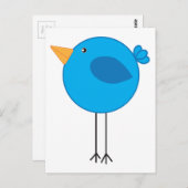 長い足の青い鳥の漫画 ポストカード (正面/裏面)