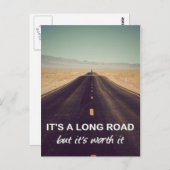 長い道だが価値がある ポストカード (正面/裏面)
