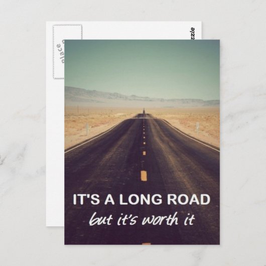 長い道だが価値がある ポストカード (正面/裏面)