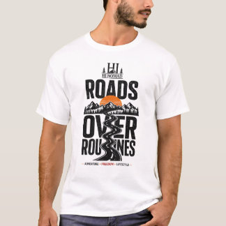 長い道のりノマドTシャツ | ルーティーンを超える道 Tシャツ