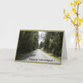 長い道を通る カード (黄色い花)