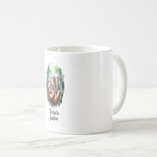 長い野生の動物が疲れている コーヒーマグカップ (正面右)