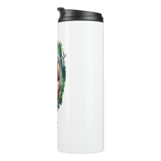 長い野生の動物が疲れている タンブラー (回転右)