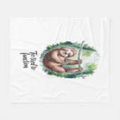 長い野生の動物が疲れている フリースブランケット (正面(横))