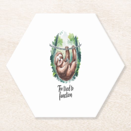 長い野生の動物が疲れている ペーパーコースター (正面)