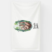 長い野生の動物が疲れている 横断幕 (縦)