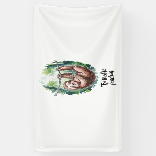 長い野生の動物が疲れている 横断幕 (縦)