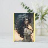 長い野生の髪 ポストカード (スタンド正面)