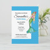 長い金髪の水彩人魚 招待状 (スタンド正面)