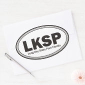 長い鍵 楕円形シール (封筒)