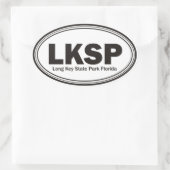 長い鍵 楕円形シール (バッグ)