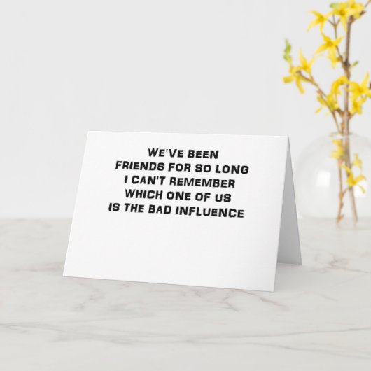 長い間お友達だったから何を思い出せない カード (黄色い花)