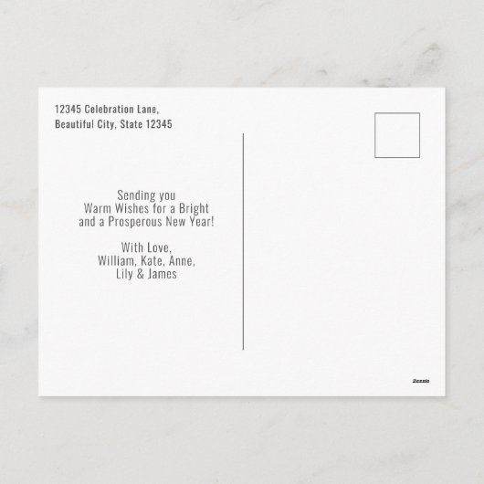 長い間のお正月がようやく写真に シーズンポストカード (裏面)