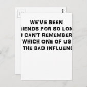 長い間友達だったので、私は何を思い出せない ポストカード (正面/裏面)