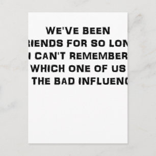 長い間友達だったので、私は何を思い出せない ポストカード