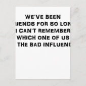 長い間友達だったので、私は何を思い出せない ポストカード (正面)