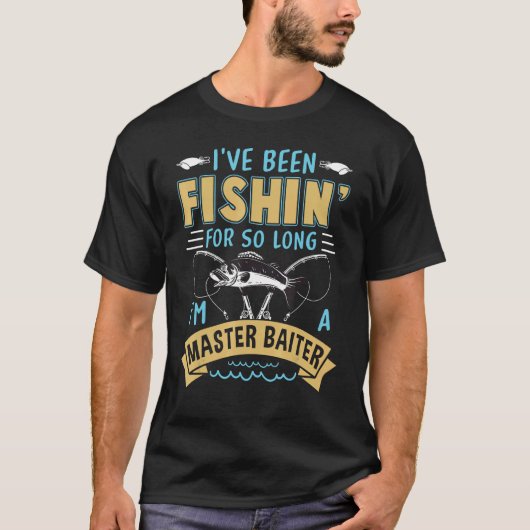 長い間釣りをしているのでマスター・ベイターです Tシャツ (正面)