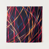 長い露出を持つネオンライトテクスチャ。抽象芸術、 タペストリー (正面(横))