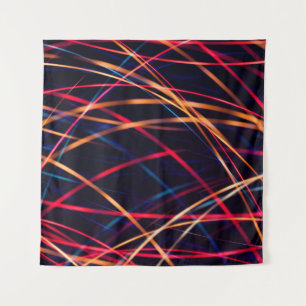 長い露出を持つネオンライトテクスチャ。抽象芸術、 タペストリー