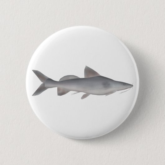 長い頬髯のナマズ 缶バッジ (正面)