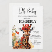 長い首のキリン 招待状 (正面/裏面)