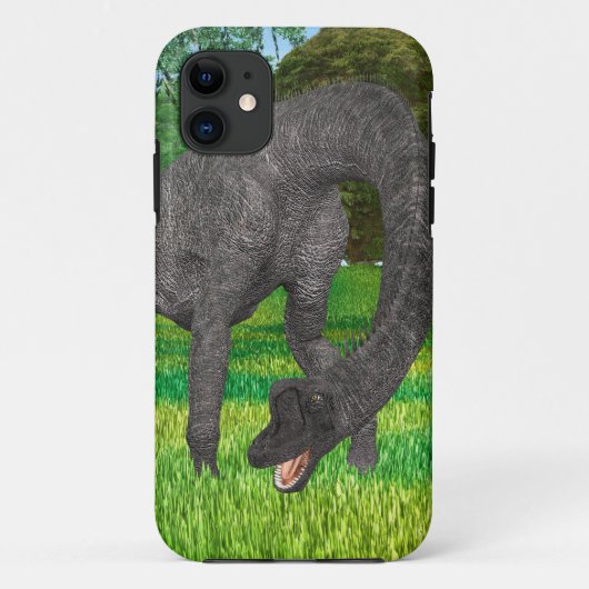 長い首の恐竜 ジャングル冒険 Case-Mate iPhoneケース (裏面)