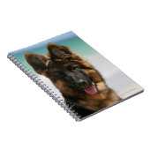 長い髪のジャーマン・シェパードのビーチ ノートブック (右側)