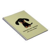 長い髪のダックスフントの子犬|のかわいいウインナー犬 ノートブック (右側)