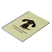 長い髪のダックスフントの子犬|のかわいいウインナー犬 ノートブック (左側)