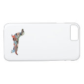 長い髪のダックスフントジオルエットプレイド Case-Mate iPhoneケース (裏面(横))