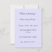 長い髪のダックスフンドパーティー 招待状 (裏面)