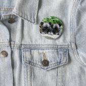 長い髪のチワワの子犬 缶バッジ (インサイチュ)