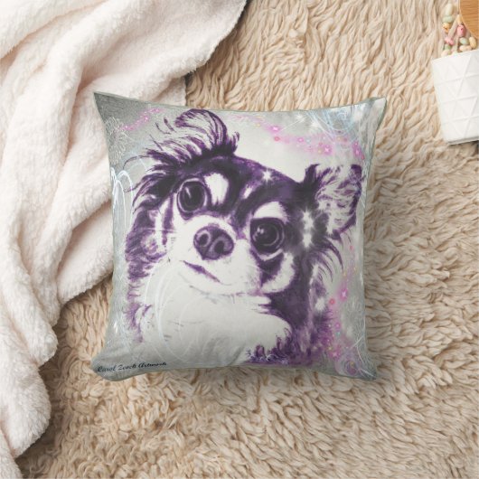 長い髪のチワワ クッション (ブランケット)