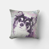 長い髪のチワワ クッション (正面)