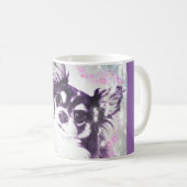 長い髪のチワワ コーヒーマグカップ (正面右)