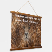 長い髪のライオン 吊り下げ型タペストリー (傾斜あり)