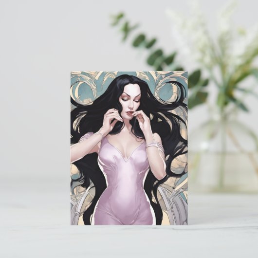 長い髪の人 ポストカード (スタンド正面)