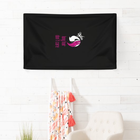 長い髪の毛気には 横断幕 (インサイチュ)