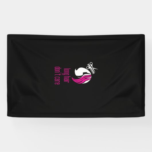 長い髪の毛気には 横断幕 (横)