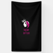 長い髪の毛気には 横断幕 (縦)