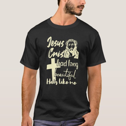 長い髪の男   Tシャツ (正面)