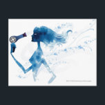 長い髪を乾吹燥させる女性の側面 ポストカード<br><div class="desc">長い髪を乾燥吹する女性の側面。著作権：イーストナイン株式会社</div>