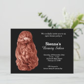 長い髪 |ヘアスタイリスト |美容師 |サロン 招待状 (スタンド正面)