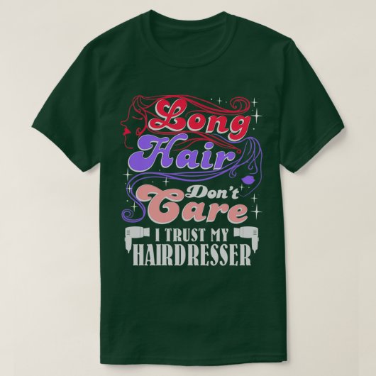 長い髪 Tシャツ (デザイン正面)