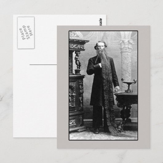 長い髭の男 ポストカード (正面/裏面)