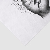 長い黒い爪とクリスタルエネルギーの魔法のヴィンテージ 薄葉紙 (詳細)